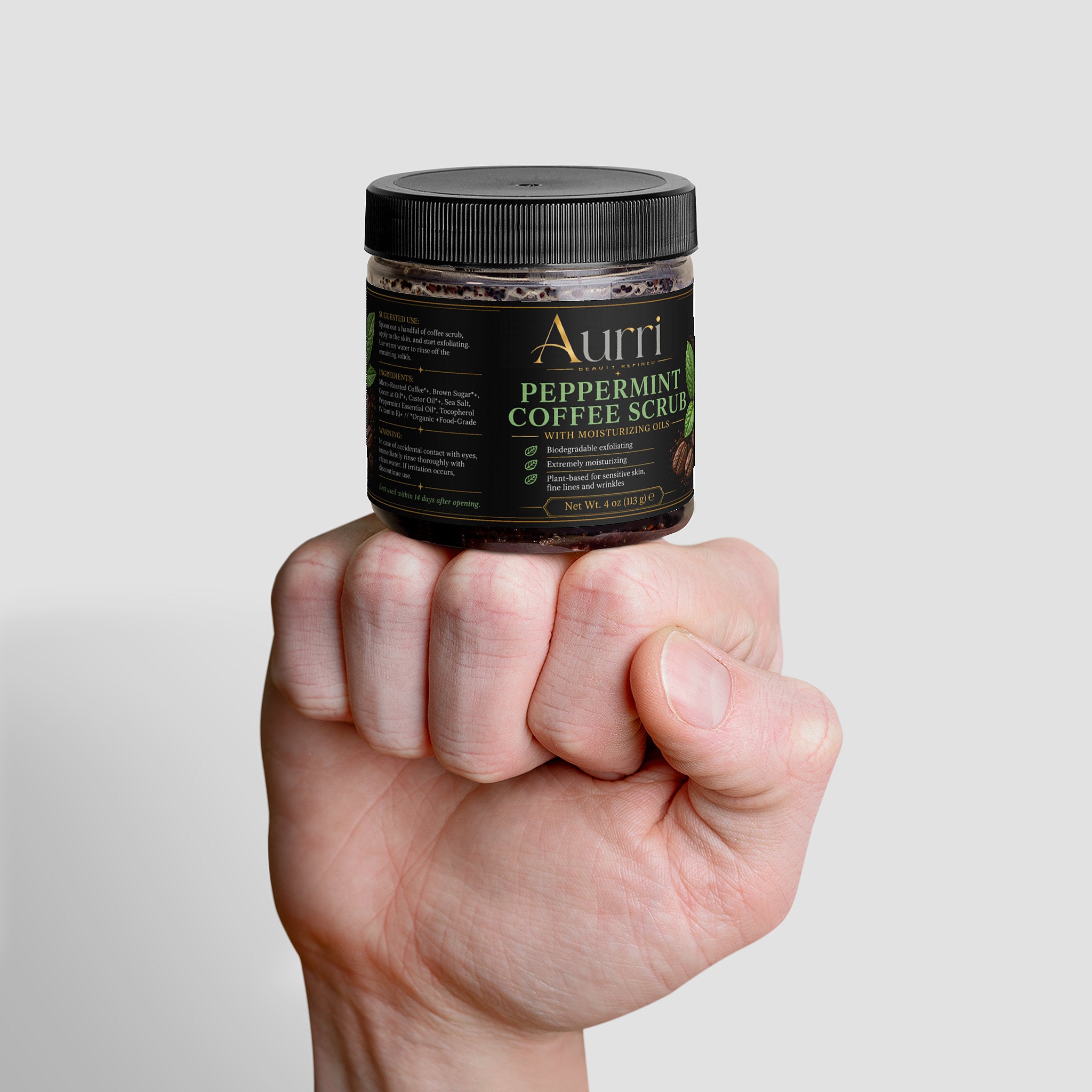 Peppermint Coffee Scrub - AURRI