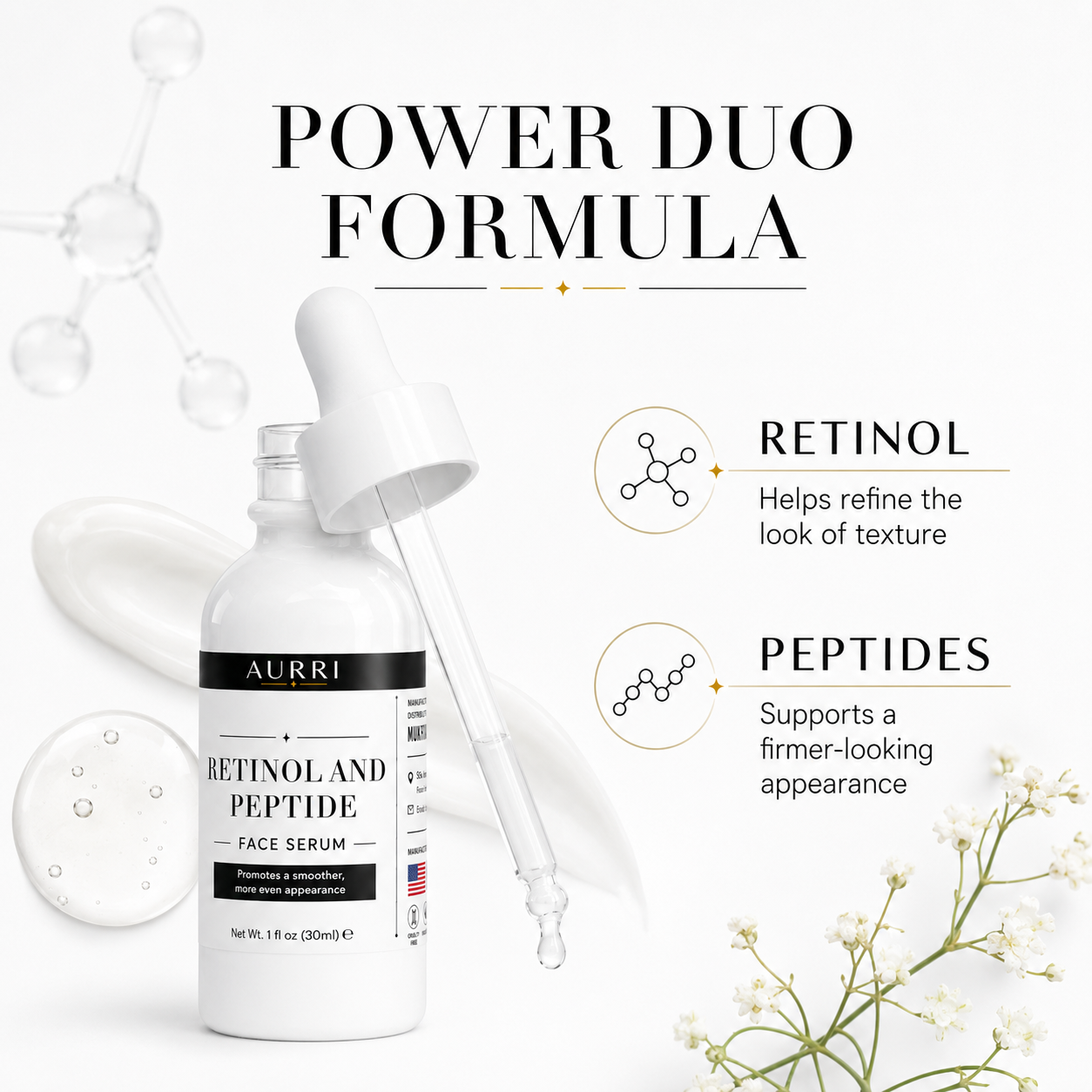 Retinol and Peptide Face Serum