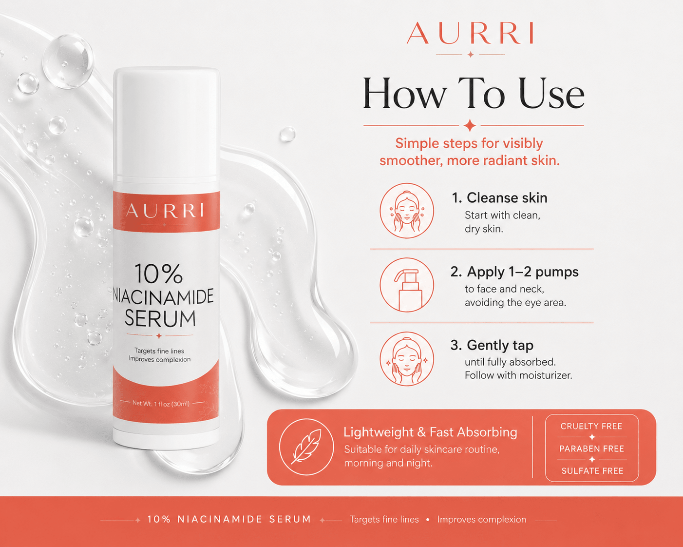 10% Niacinamide Serum - AURRI