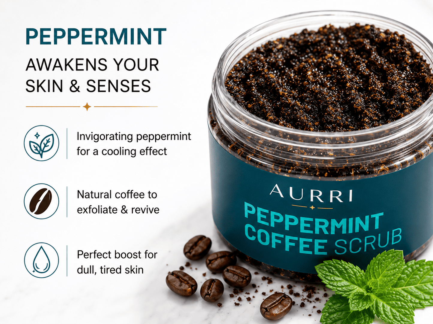 Peppermint Coffee Scrub - AURRI